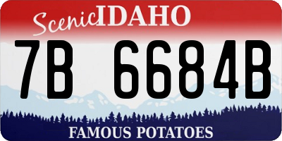 ID license plate 7B6684B