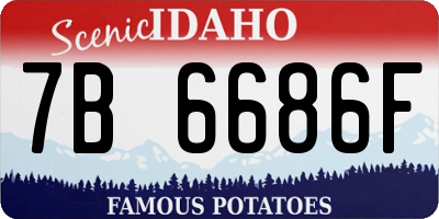 ID license plate 7B6686F