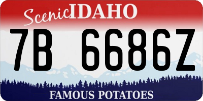 ID license plate 7B6686Z