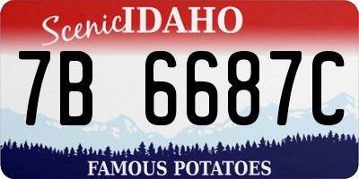 ID license plate 7B6687C