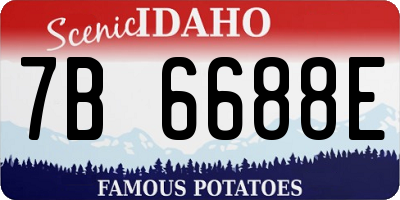 ID license plate 7B6688E