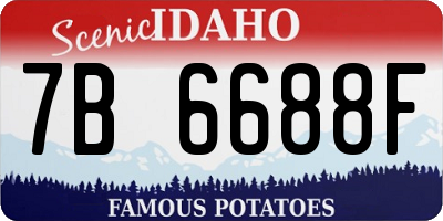 ID license plate 7B6688F