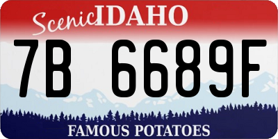 ID license plate 7B6689F