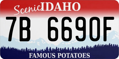 ID license plate 7B6690F