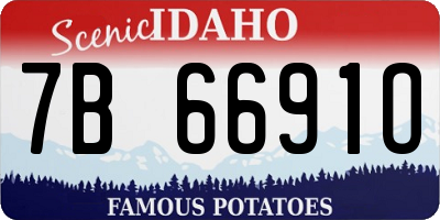 ID license plate 7B6691O