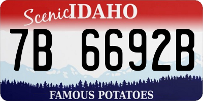 ID license plate 7B6692B