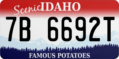 ID license plate 7B6692T