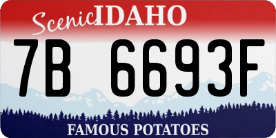 ID license plate 7B6693F