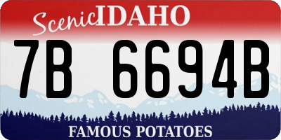 ID license plate 7B6694B