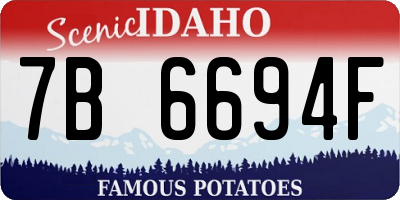 ID license plate 7B6694F