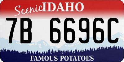 ID license plate 7B6696C