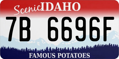 ID license plate 7B6696F