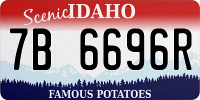 ID license plate 7B6696R