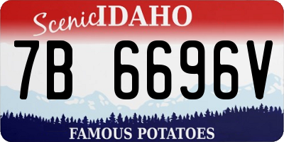 ID license plate 7B6696V