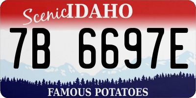 ID license plate 7B6697E