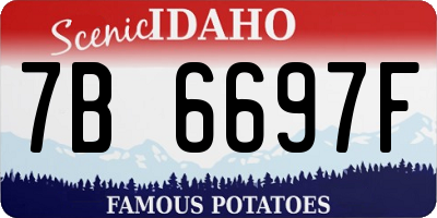 ID license plate 7B6697F