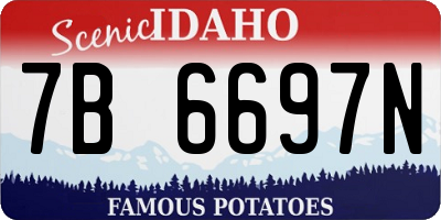 ID license plate 7B6697N