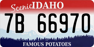 ID license plate 7B6697O