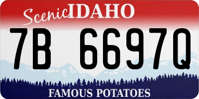 ID license plate 7B6697Q