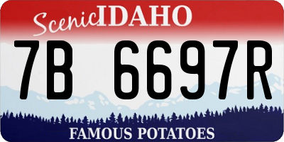 ID license plate 7B6697R