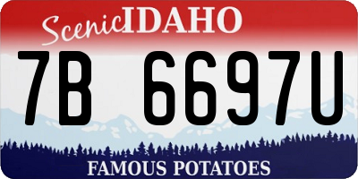 ID license plate 7B6697U