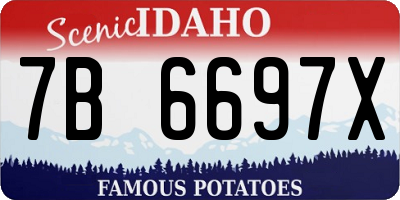 ID license plate 7B6697X