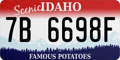 ID license plate 7B6698F