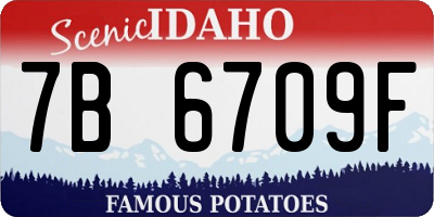 ID license plate 7B6709F