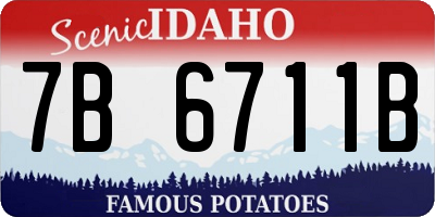 ID license plate 7B6711B