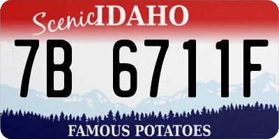 ID license plate 7B6711F