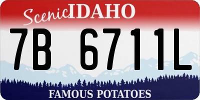 ID license plate 7B6711L