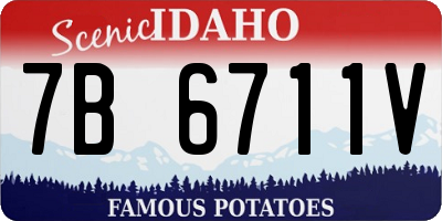ID license plate 7B6711V