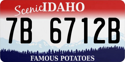 ID license plate 7B6712B