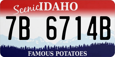ID license plate 7B6714B