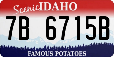 ID license plate 7B6715B