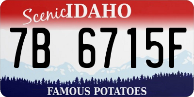 ID license plate 7B6715F