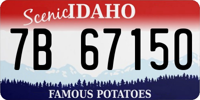 ID license plate 7B6715O