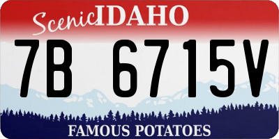 ID license plate 7B6715V