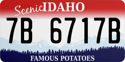 ID license plate 7B6717B