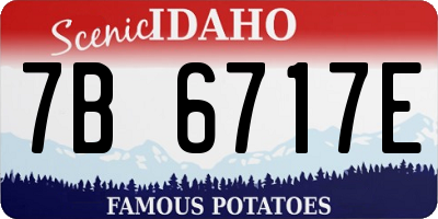 ID license plate 7B6717E