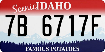 ID license plate 7B6717F