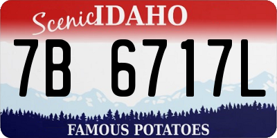 ID license plate 7B6717L