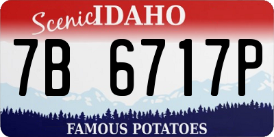 ID license plate 7B6717P