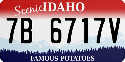 ID license plate 7B6717V