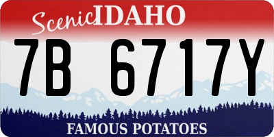 ID license plate 7B6717Y