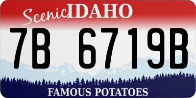 ID license plate 7B6719B