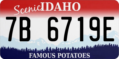 ID license plate 7B6719E