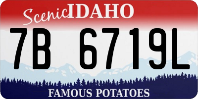 ID license plate 7B6719L