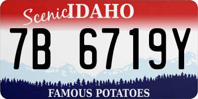 ID license plate 7B6719Y