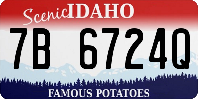 ID license plate 7B6724Q